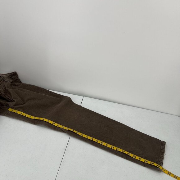 Eddie Bauer Women's 12 Boyfriend Fit Corduroy Pants Brown Stretch Relaxed Leg - Picture 7 of 13